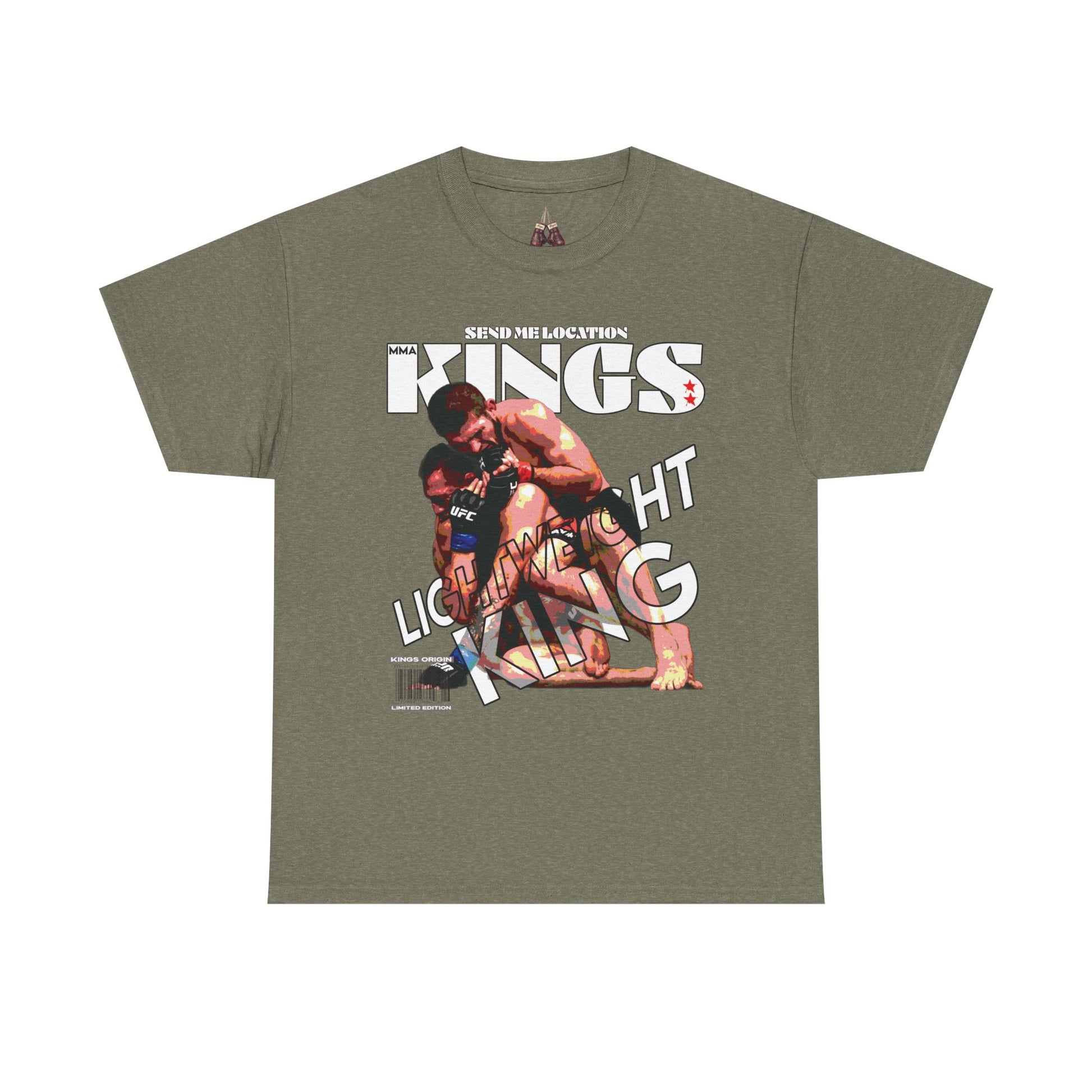 Khabib KINGS Graphic Tee, Unisex Heavy Cotton Shirt, Retro Style Tee for UFC Fans, Gift for Wrestlers, Unisex fight gear - Kings Origin Apparel