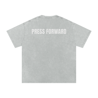 Press Forward Snow Washed Oversized Cotton T-Shirt - Kings Origin Apparel