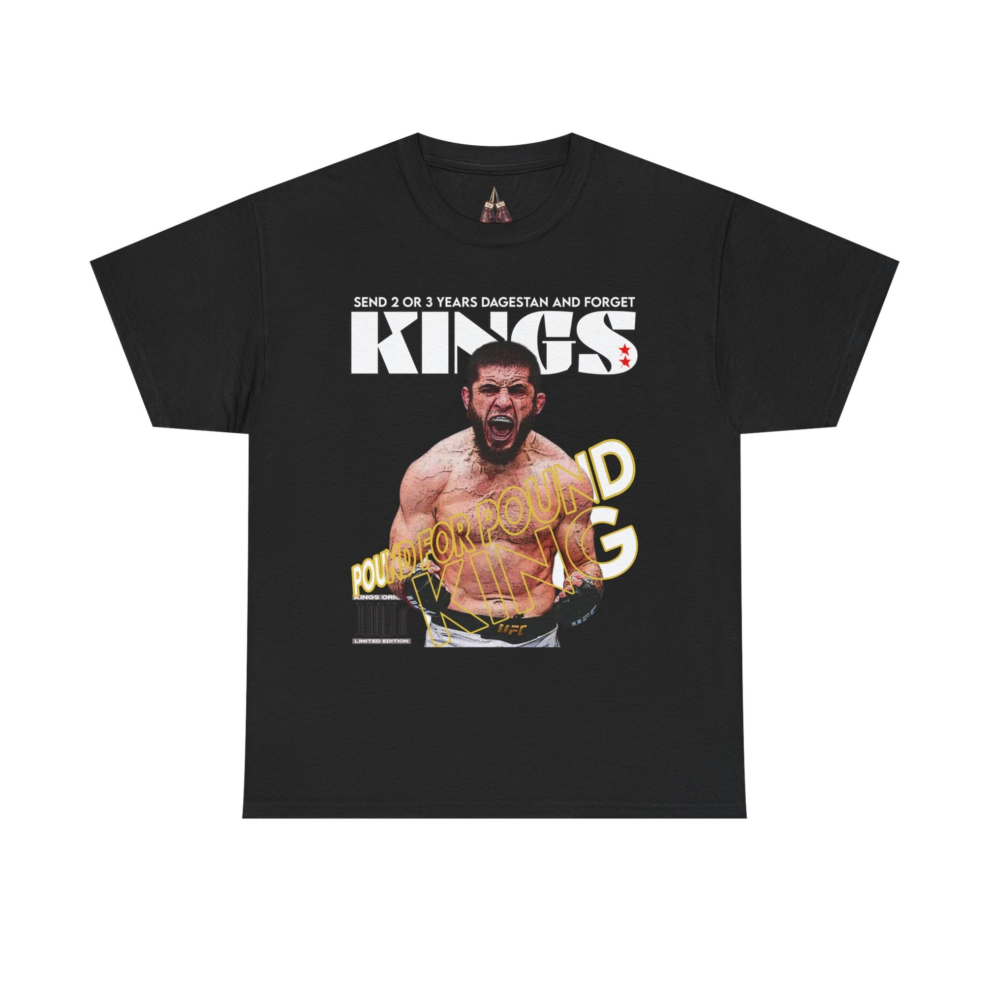 Islam Makhachev Graphic Tee, UFC Fan Shirt, Unisex Heavyweight Cotton Top - Kings Origin Apparel