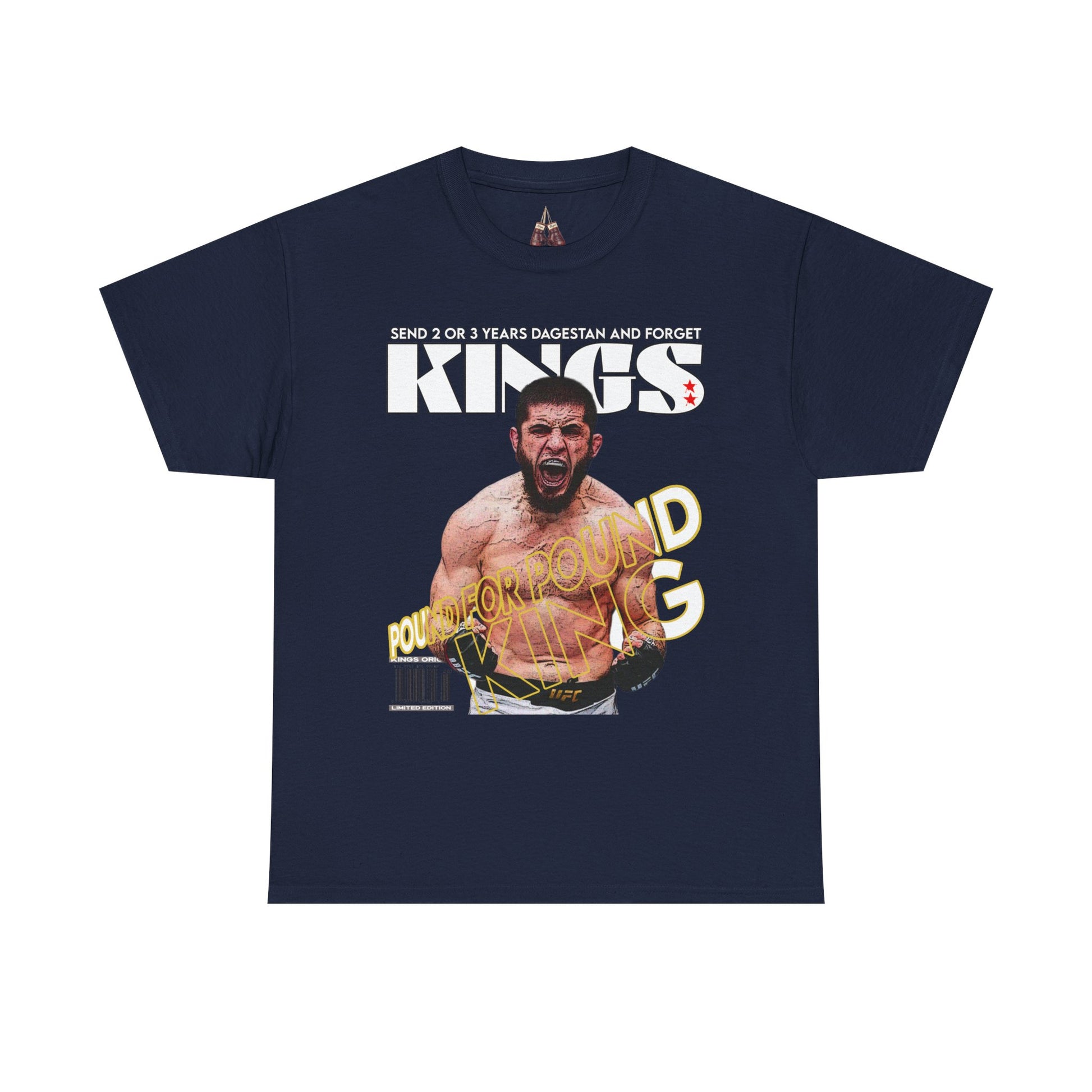 Islam Makhachev Graphic Tee, UFC Fan Shirt, Unisex Heavyweight Cotton Top - Kings Origin Apparel