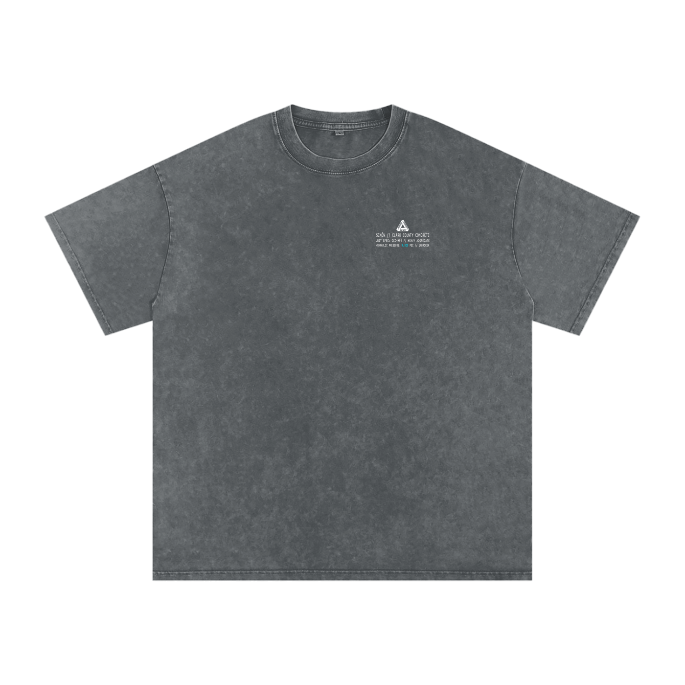 Ricky Simon Snow Washed Oversized Cotton Fight T-Shirt