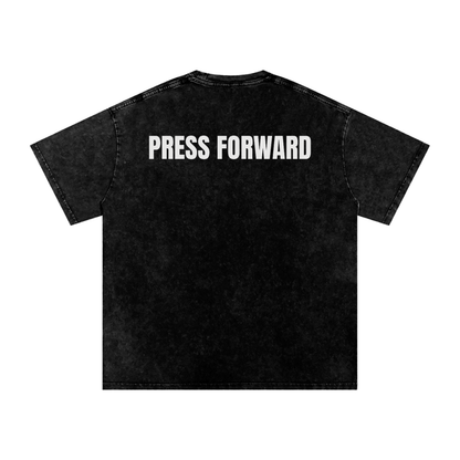 Press Forward Snow Washed Oversized Cotton T-Shirt - Kings Origin Apparel