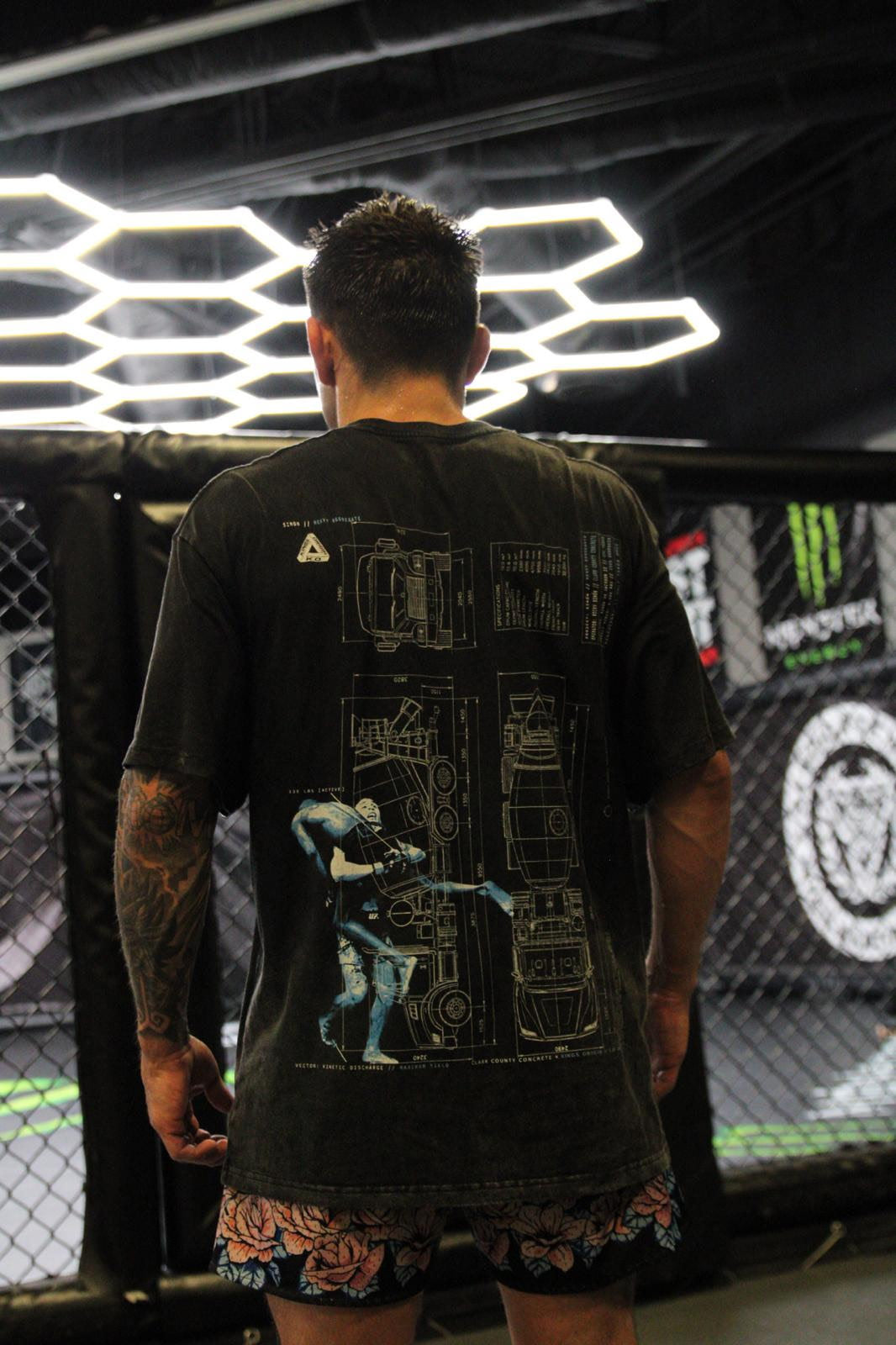 Ricky Simon Snow Washed Oversized Cotton Fight T-Shirt - Kings Origin Apparel