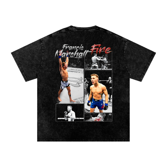 Francis Marshall Snow Washed Oversized Cotton T-Shirt - Kings Origin Apparel
