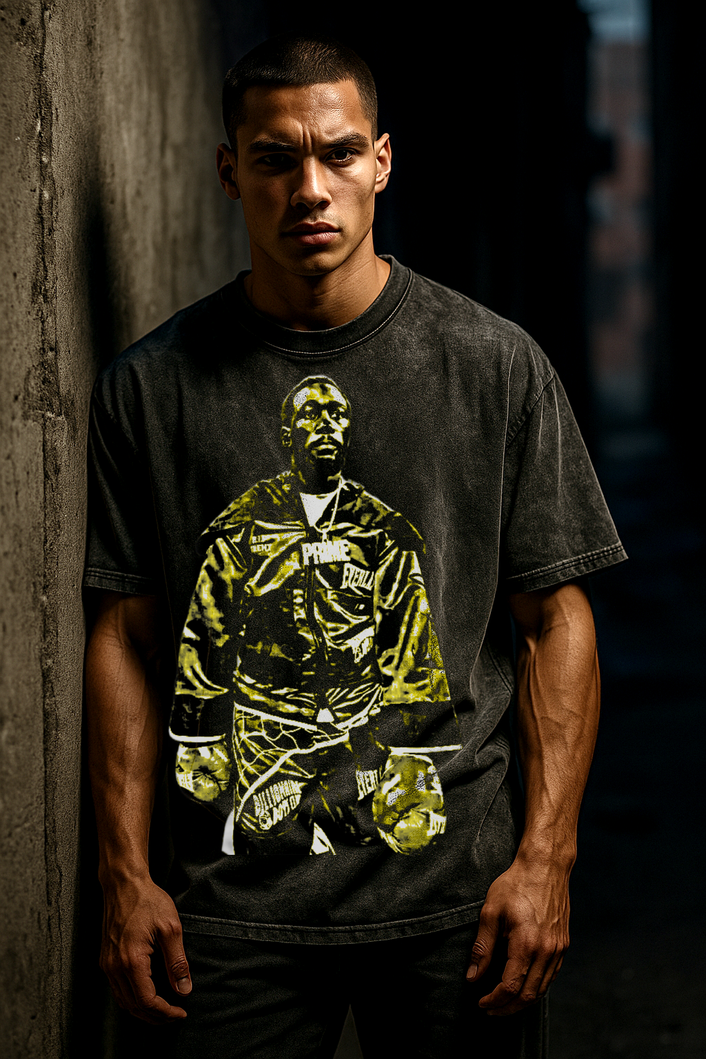 Terence Crawford Snow Washed Oversized Cotton T-Shirt - Kings Origin Apparel