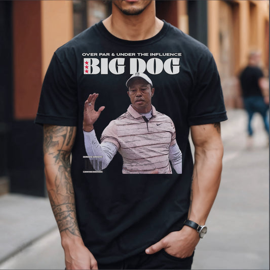 Tiger Woods Big Dog Golf Unisex Heavyweight Cotton Tee - Effortlessly Stylish for Golf Enthusiasts - Kings Origin Apparel