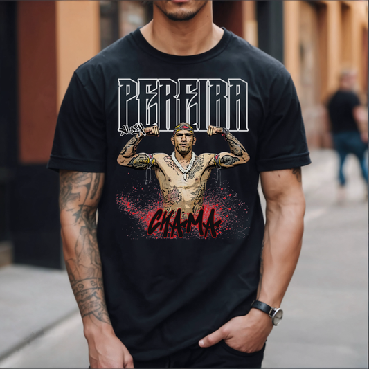 Alex Poatan Pereira Brazilian MMA Fighter Men's Black Size