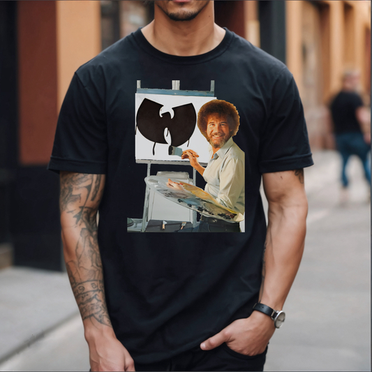 Bob Ross x Wu-Tang Clan- Unisex Heavyweight Cotton Tee - Kings Origin Apparel