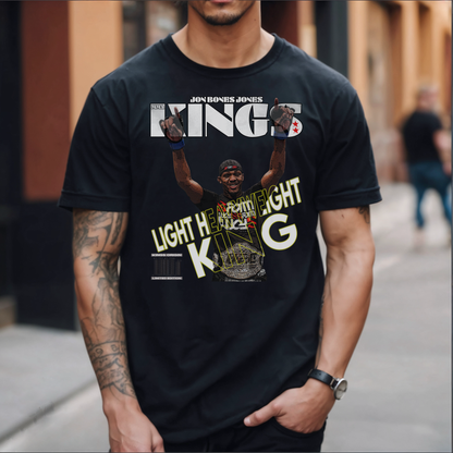 Jon Jones UFC King Graphic Unisex Heavyweight Cotton Tee