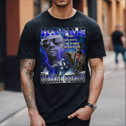 Kanye Vintage Graduation Bear 90s Bootleg Graphic Shirt.