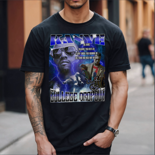 Kanye Vintage Graduation Bear 90s Bootleg Graphic Shirt.