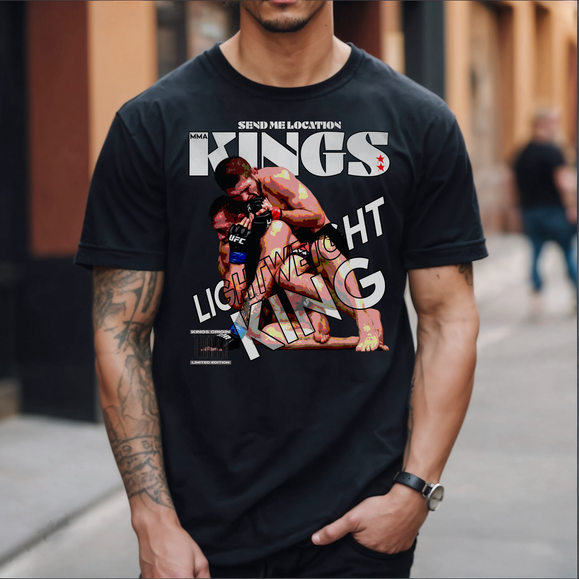 Khabib KINGS Graphic Tee, Unisex Heavy Cotton Shirt, Retro Style Tee for UFC Fans, Gift for Wrestlers, Unisex fight gear - Kings Origin Apparel