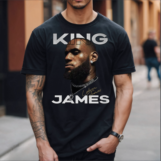 King James Graphic Tee, Unisex Heavy Cotton Tee, Basketball Fan Shirt, Gift for Sports Lovers, Stylish Casual Wear, Sports Apparel - Kings Origin Apparel
