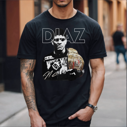Nick Diaz Strikeforce Champion Black & White T-Shirt - Vintage MMA Legend Tee - Diaz Army Apparel - Kings Origin Apparel
