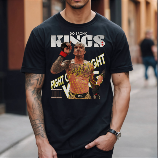 Charles Oliveira King of the Ring Unisex Heavyweight  Cotton Tee - Fight Tee for UFC Fans - Kings Origin Apparel