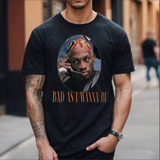 Dennis Rodman- The Worm Unisex Heavyweight Cotton Tee - "Bad As I Wanna Be" Graphic Shirt