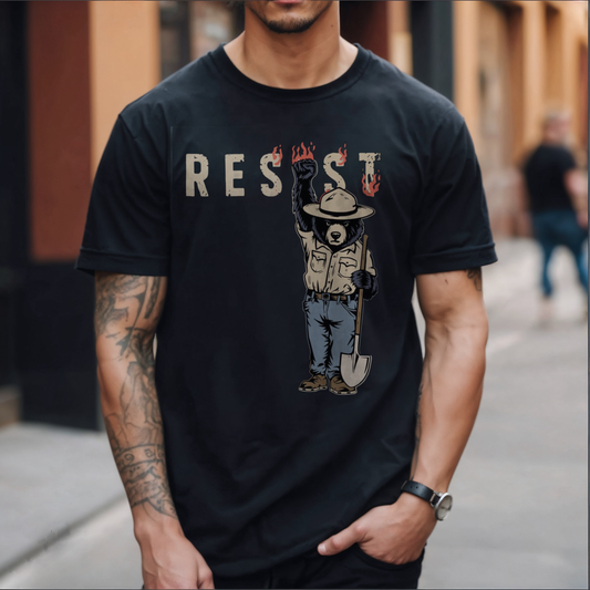 Bear Resist Shirt, Smokey The Resist Bear Nation Park T-shirt
