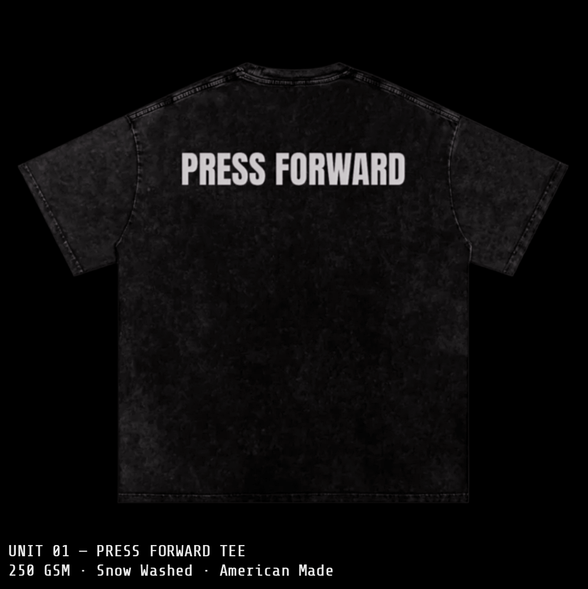 Press Forward Snow Washed Oversized Cotton T-Shirt - Kings Origin Apparel