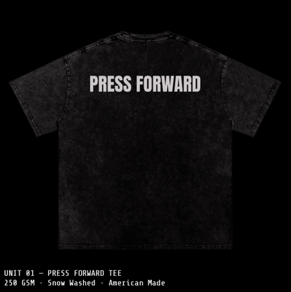 Press Forward Snow Washed Oversized Cotton T-Shirt - Kings Origin Apparel