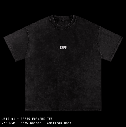 Press Forward Snow Washed Oversized Cotton T-Shirt - Kings Origin Apparel