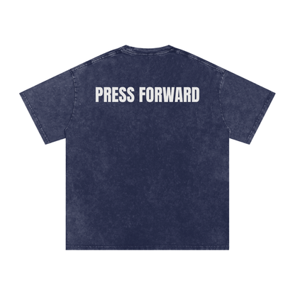 Press Forward Snow Washed Oversized Cotton T-Shirt - Kings Origin Apparel
