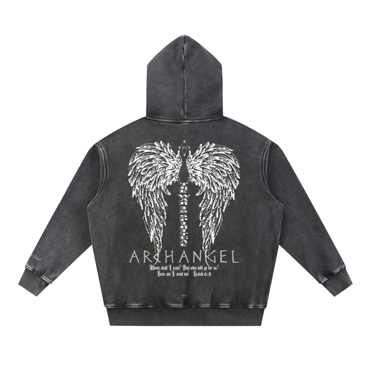 Chase Archangel Archangelo Snow Wash Fleece Oversize Hoodie