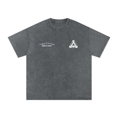 Snow Washed Oversized Cotton T-Shirt