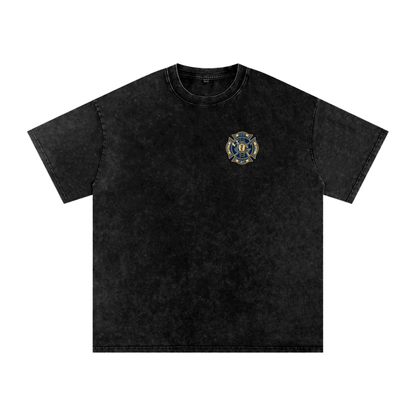 Francis Marshall Snow Washed Oversized Cotton T-Shirt - Kings Origin Apparel