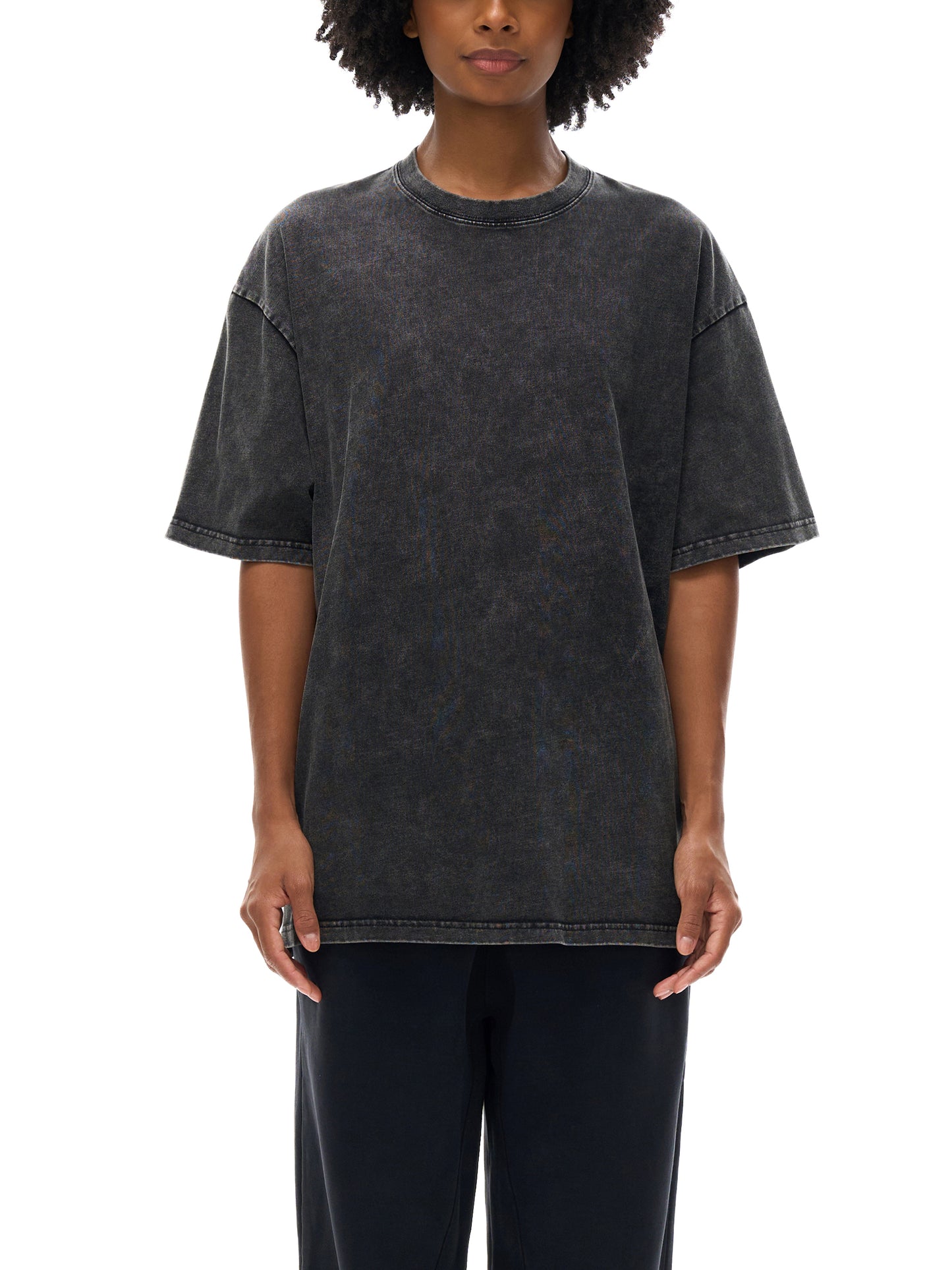 Alex The Lion Snow Washed Oversized Cotton T-Shirt