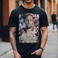 Justin Gaethje "The Highlight" MMA American Flag Graphic T-Shirt - Black